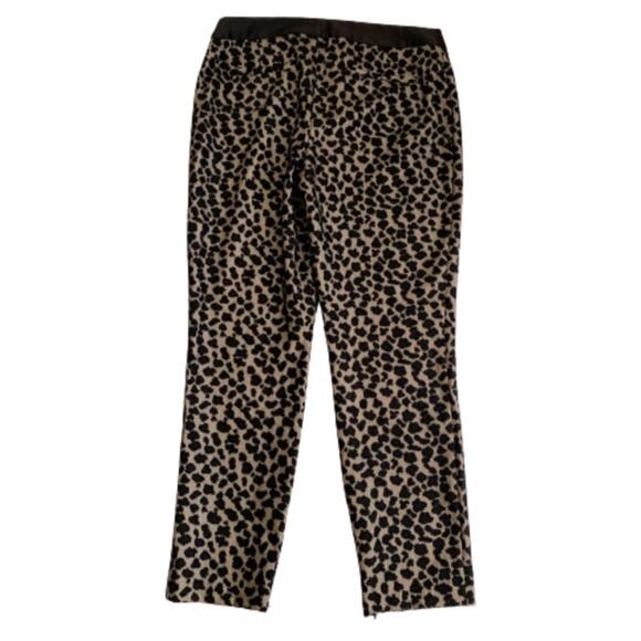 Chico’s Black Label Pants Black Cheetah Print Overlay Cream Dress Party Size 8 - Picture 4 of 14